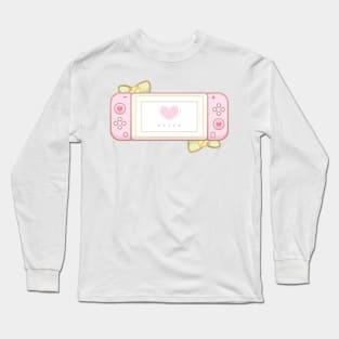 Cute Cozy Pink Big Gaming Console Long Sleeve T-Shirt